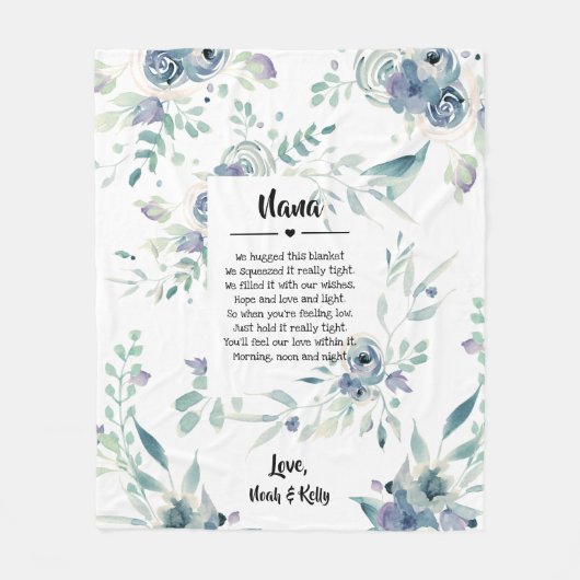 母の日おばあちゃんグラミー・ナナおじいちゃんの フリースブランケット (正面)