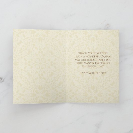 母の日おばあちゃんナナヴァージンメリーイエス カード (内部)