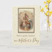 母の日おばあちゃんナナヴァージンメリーイエス カード (黄色い花)