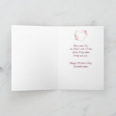 母の日おばあちゃんピンクの花ハート カード (内部)