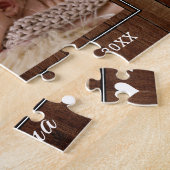 母の日おばあちゃん写真ダークウッド ジグソーパズル (側面)