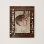 母の日おばあちゃん写真ダークウッド ジグソーパズル (縦)