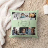 母の日おばあちゃん家族写真集 クッション (ブランケット)