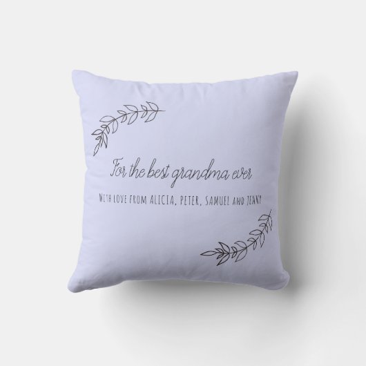 母の日おばあちゃん家族写真集 クッション (裏面)