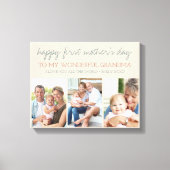 母の日おばあちゃん3フォトクリーム キャンバスプリント (正面)