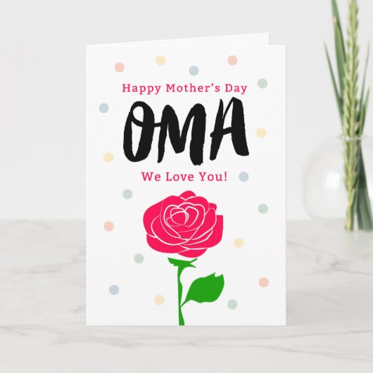 母の日おま何でも意味する カード (正面)