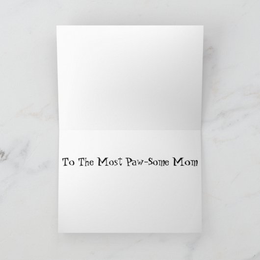 母の日おめでとうボクサー犬カード カード (内部)