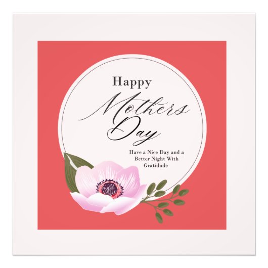 母の日おめでとう　ありがとう。あなたは私たちのすべて フォトプリント            (正面)