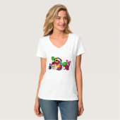 母の日おめでとう ウサギとバニー Tシャツ (正面フル)