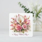 母の日おめでとう カラーとローズ シーズンカード (スタンド正面)