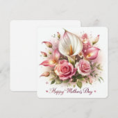 母の日おめでとう カラーとローズ シーズンカード (正面/裏面)