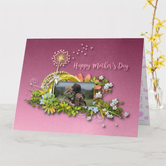 母の日おめでとう カード (黄色い花)