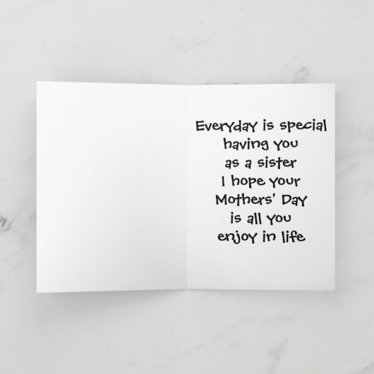 『母の日おめでとう』 カード (内部)