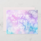 母の日おめでとう！グラムパープル《写真》ぼけ味スパークル ポストカード (正面/裏面)