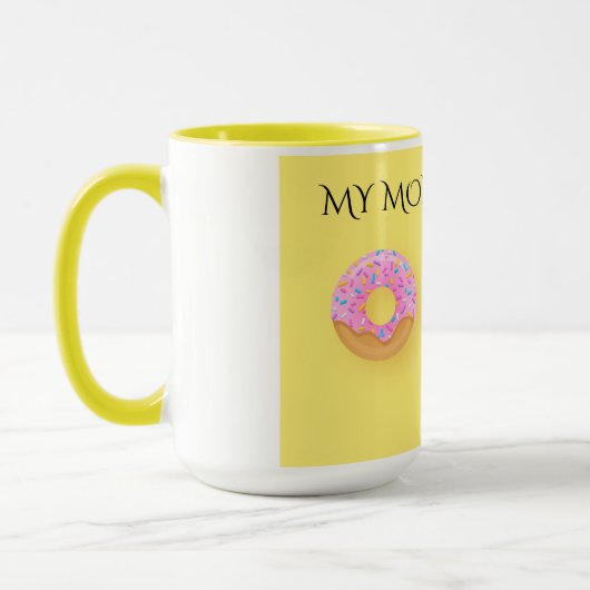 「母の日おめでとう」コーヒーや紅茶マグカップ。 マグカップ (左)