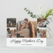 母の日おめでとう　シンプルでエレガントな写真 シーズンカード (スタンド正面)