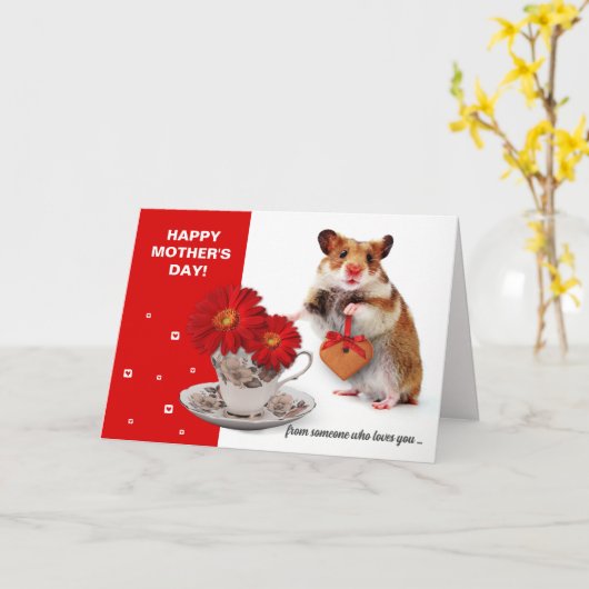 母の日おめでとう。ハメおもしろいスターカスタム カード (黄色い花)