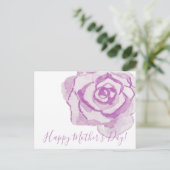 母の日おめでとう！ |パープルウォーターのカラーバラ ポストカード (スタンド正面)
