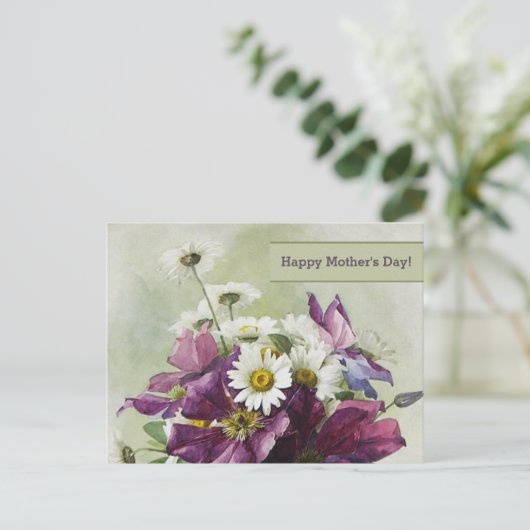 母の日おめでとう。ファインアートはがき ポストカード (スタンド正面)