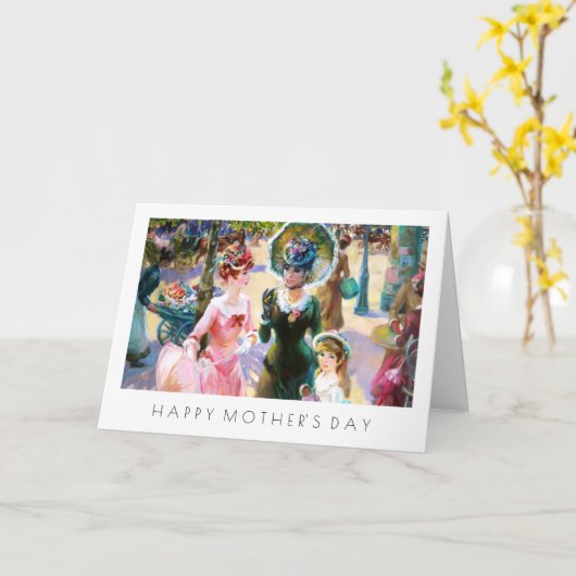 母の日おめでとう。ファインアートカスタムカード カード (黄色い花)