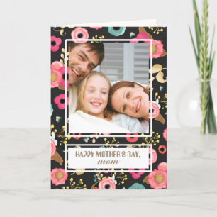 母の日おめでとう。フォトカカスタムード カード
