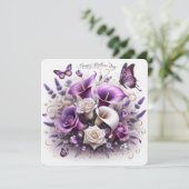 母の日おめでとう フラワーとバタフライ シーズンカード (スタンド正面)