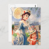 母の日おめでとう。ヴィンテージと娘 ポストカード (正面/裏面)