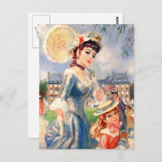 母の日おめでとう。ヴィンテージと娘 ポストカード (正面/裏面)