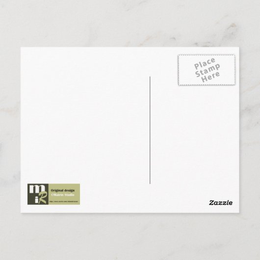 母の日おめでとう。ヴィンテージと娘 ポストカード (裏面)