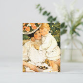 母の日おめでとう。ヴィンテージアートはがき ポストカード (スタンド正面)