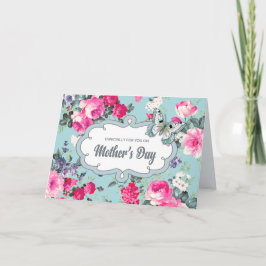 母の日おめでとう。ヴィンテージバラ カード