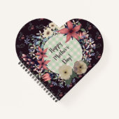 母の日おめでとう！ |ヴィンテージフローラリース ノートブック (正面)