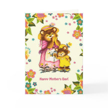 母の日おめでとう。ヴィンテージベアファミリー