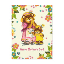 母の日おめでとう。ヴィンテージベアファミリー
