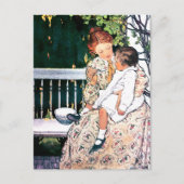母の日おめでとう。ヴィンテージ母子 ポストカード (正面)