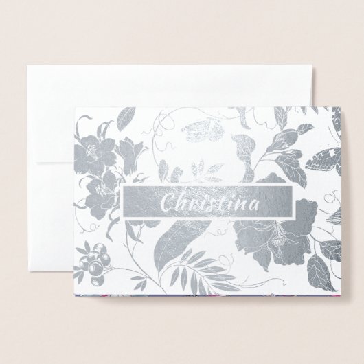 母の日おめでとう。名前をカスタムする贅沢 箔カード (封筒付き正面)