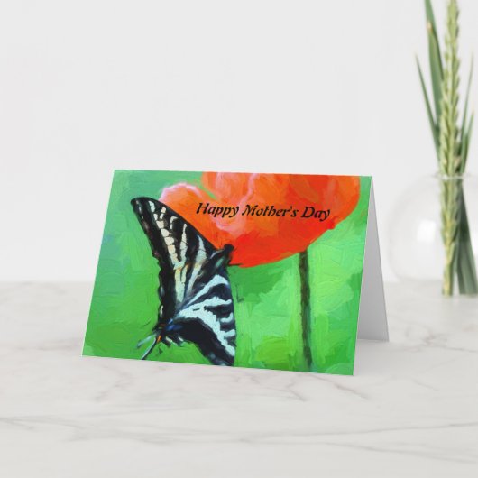 母の日おめでとう　折り紙のグリーティングカード カード (正面)