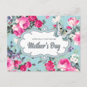 母の日おめでとう。旧バラ絵画ズ ポストカード (正面)