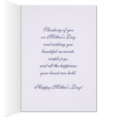 母の日おめでとう。春の花カード (内側 (右))