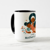 母の日おめでとう - 母の愛情の抱擁 マグカップ (正面左)