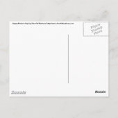 母の日おめでとう!!母猫と子猫 ポストカード (裏面)