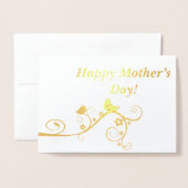 母の日おめでとう！ 箔カード (封筒付き正面)