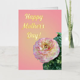 母の日おめでとう！ 箔グリーティングカード