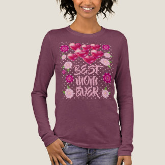 母の日おめでとう！花の装飾 トライブレンドＴシャツ