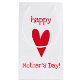母の日おめでとう!!赤いハート スモールペーパーバッグ (裏面)