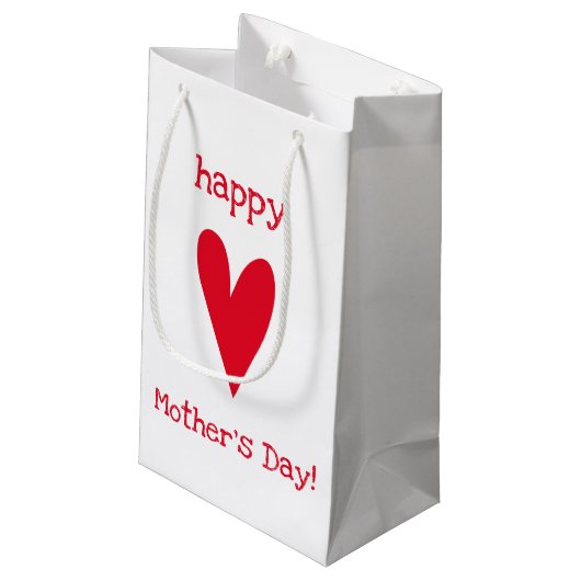 母の日おめでとう!!赤いハート スモールペーパーバッグ (裏面アングル)