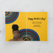 母の日おめでとう！黒人女性トライバル金ゴールド カード (内部)