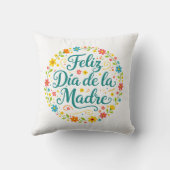 母の日おめでとう Feliz Dia De La Madre カリグラフィー | クッション (裏面)