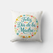 母の日おめでとう Feliz Dia De La Madre カリグラフィー | クッション (正面)