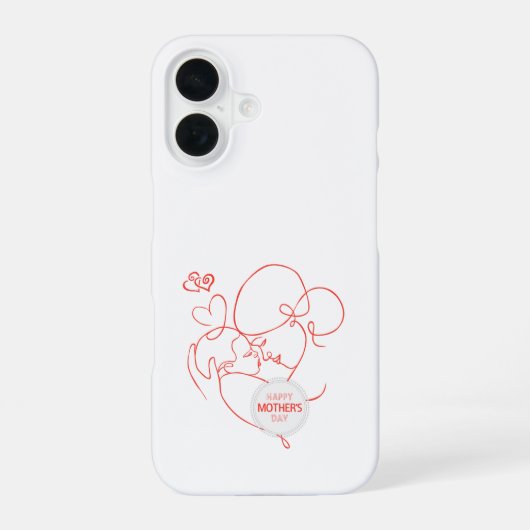 母の日おめでとう iPhone 16ケース (裏面)